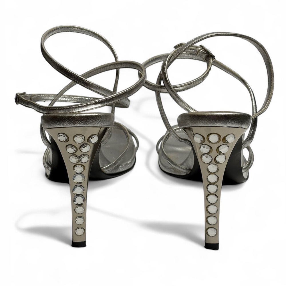 Casadei Silver Strappy Heels - Picture 4 of 6